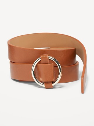 Adjustable Faux Textured-Leather Belt for Women (1.5-inch) | Old Navy (US)