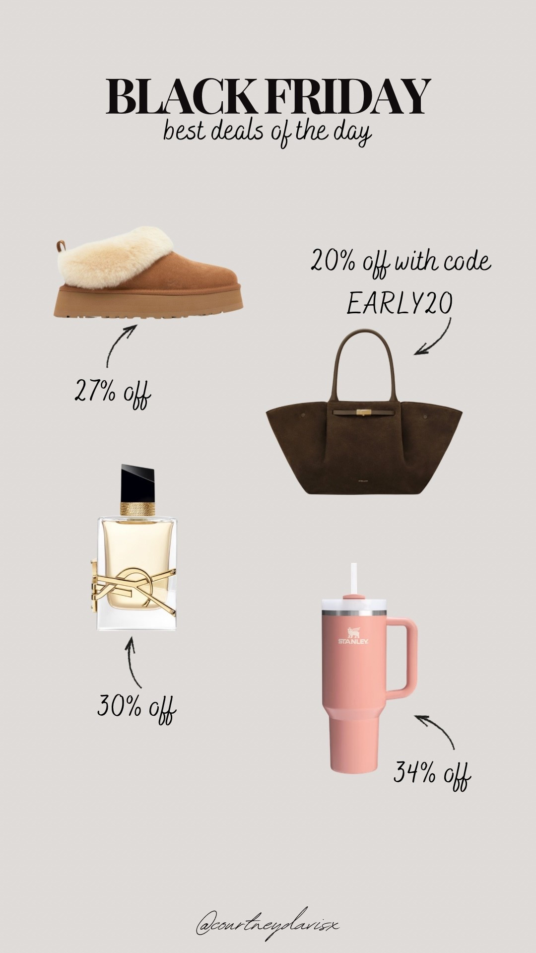 The best sales / discounts of today & my favourite picks from each linked below!

Cyber week, Black Friday, Ugg boots, Ugg, Schuh, demellier, Stanley cup, gifts for her, YSL libre, beauty gifts

#LTKuk #LTKCyberWeek #LTKgiftguide