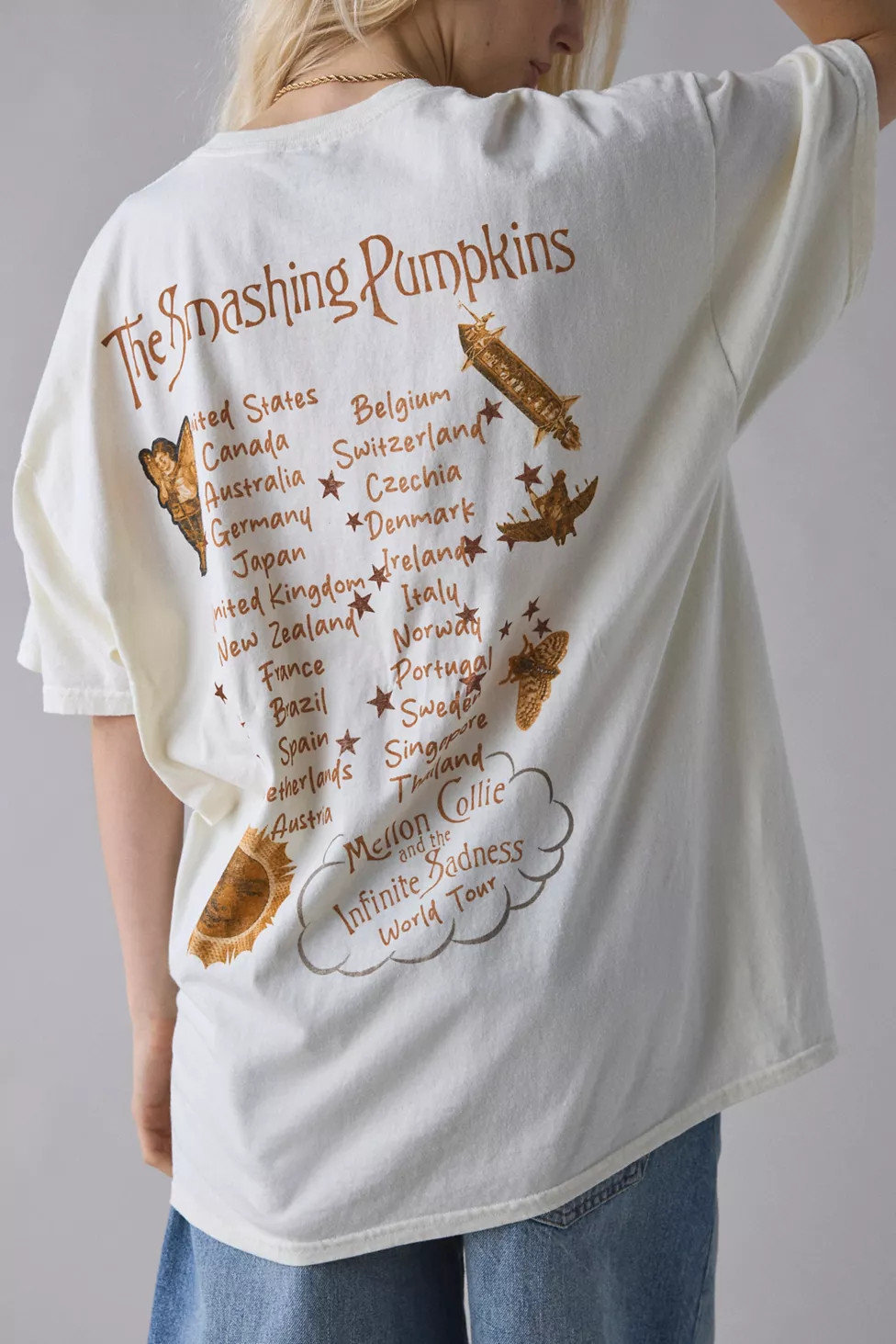 Smashing Pumpkins Graphic Cotton T-Shirt Dress | Urban Outfitters (US and RoW)