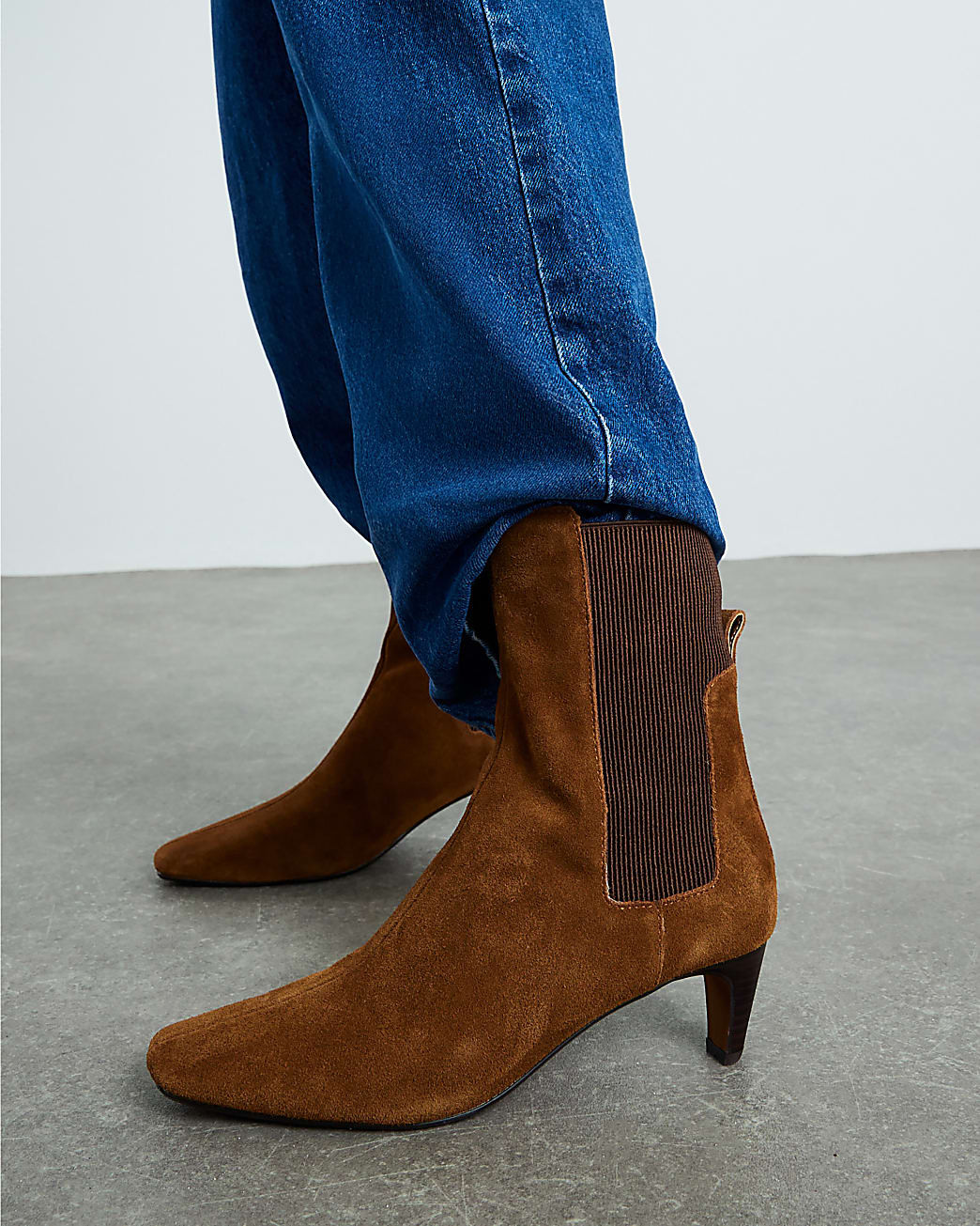 Brown Suede Low Heeled Boots | River Island UK & IE