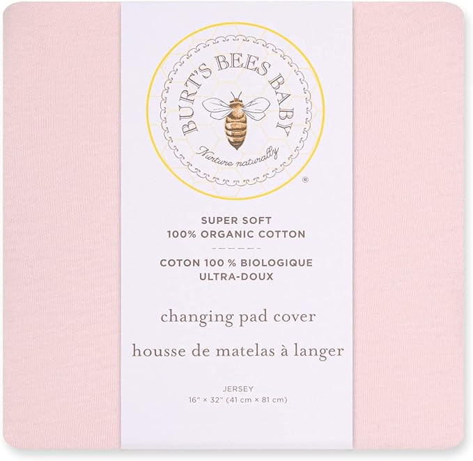 Burt's Bees Baby Unisex Baby Gift Set - Crib Sheet, Changing Pad Cover & Burp Cloths, 100% Organi... | Amazon (US)