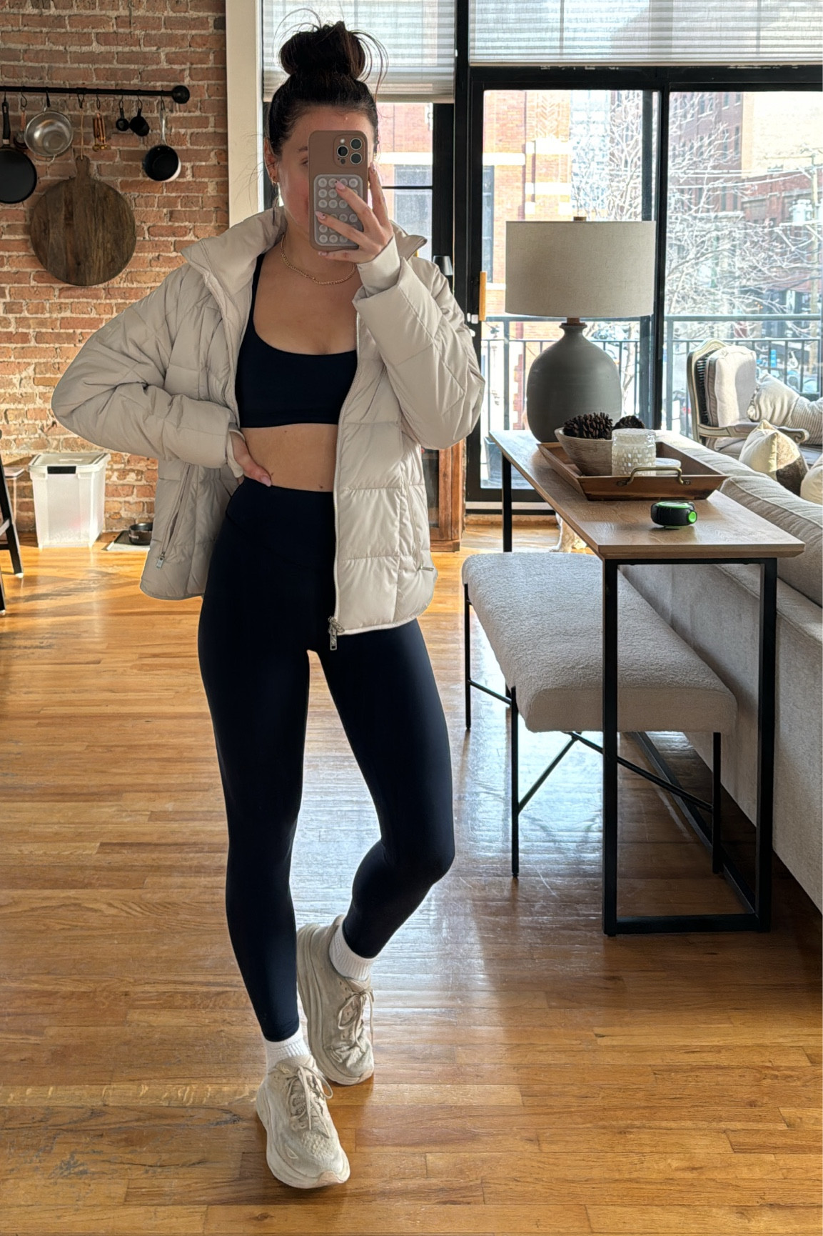 Wearing a 4 in the bra and 2 in the leggings! Good for high or low intensity workouts. 

#LTKfitness