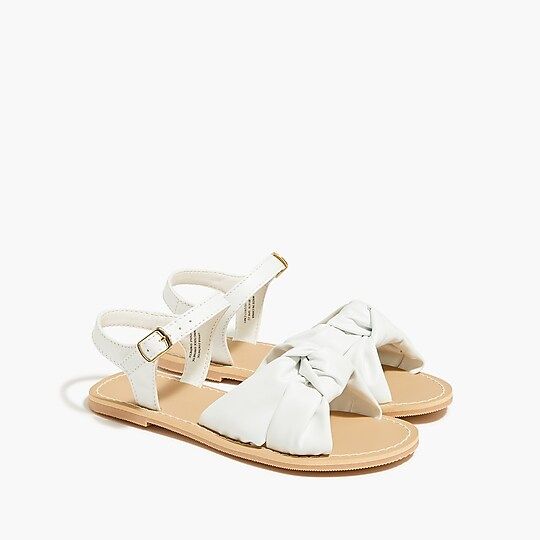 Girls' knot sandals with ankle strap | J.Crew Factory
