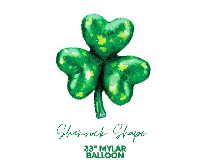 33 Shamrock Shape Mylar Balloon  Foil Helium OR | Etsy | Etsy (US)