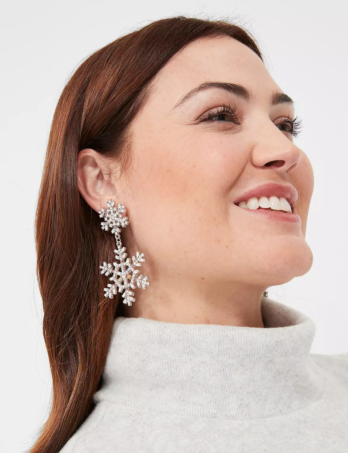 Statement Pave Snowflake Earrings | LaneBryant | Lane Bryant (US)