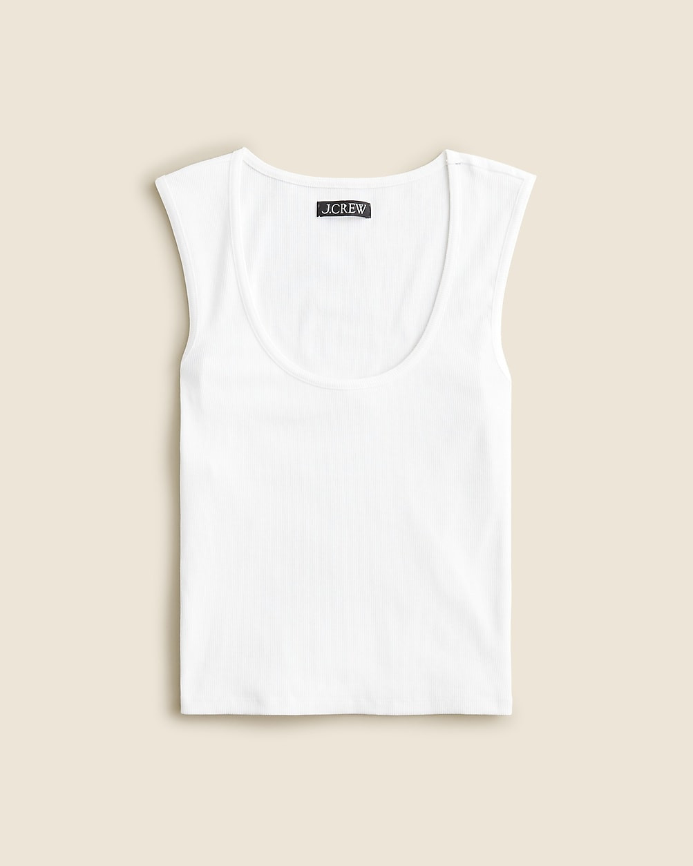 Cropped fine rib scoopneck tank top | J. Crew US