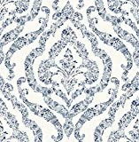 NuWallpaper NUS3547 Guildford Peel & Stick Wallpaper, Blue - - Amazon.com | Amazon (US)