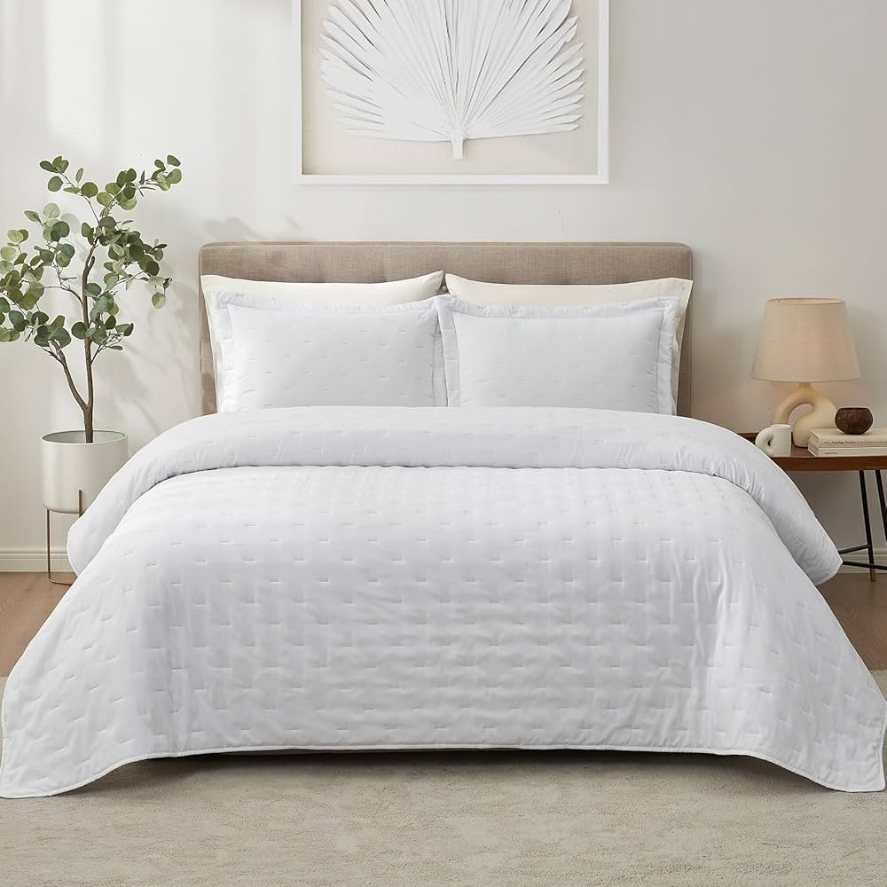 Hansleep Quilt Set Ultrasonic Lightweight Bed Decor Coverlet Set Comforter Bedding Cover Bedsprea... | Amazon (US)