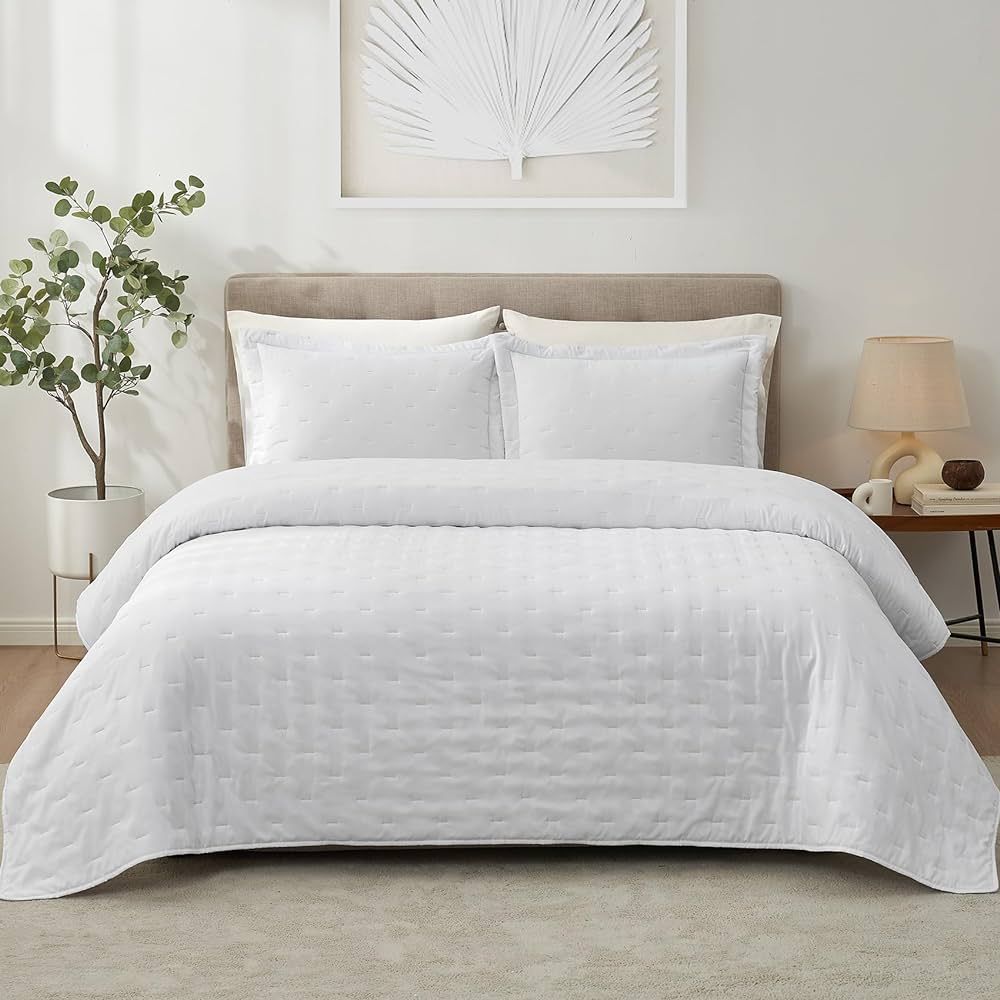 Hansleep Quilt Set Ultrasonic Lightweight Bed Decor Coverlet Set Comforter Bedding Cover Bedsprea... | Amazon (US)