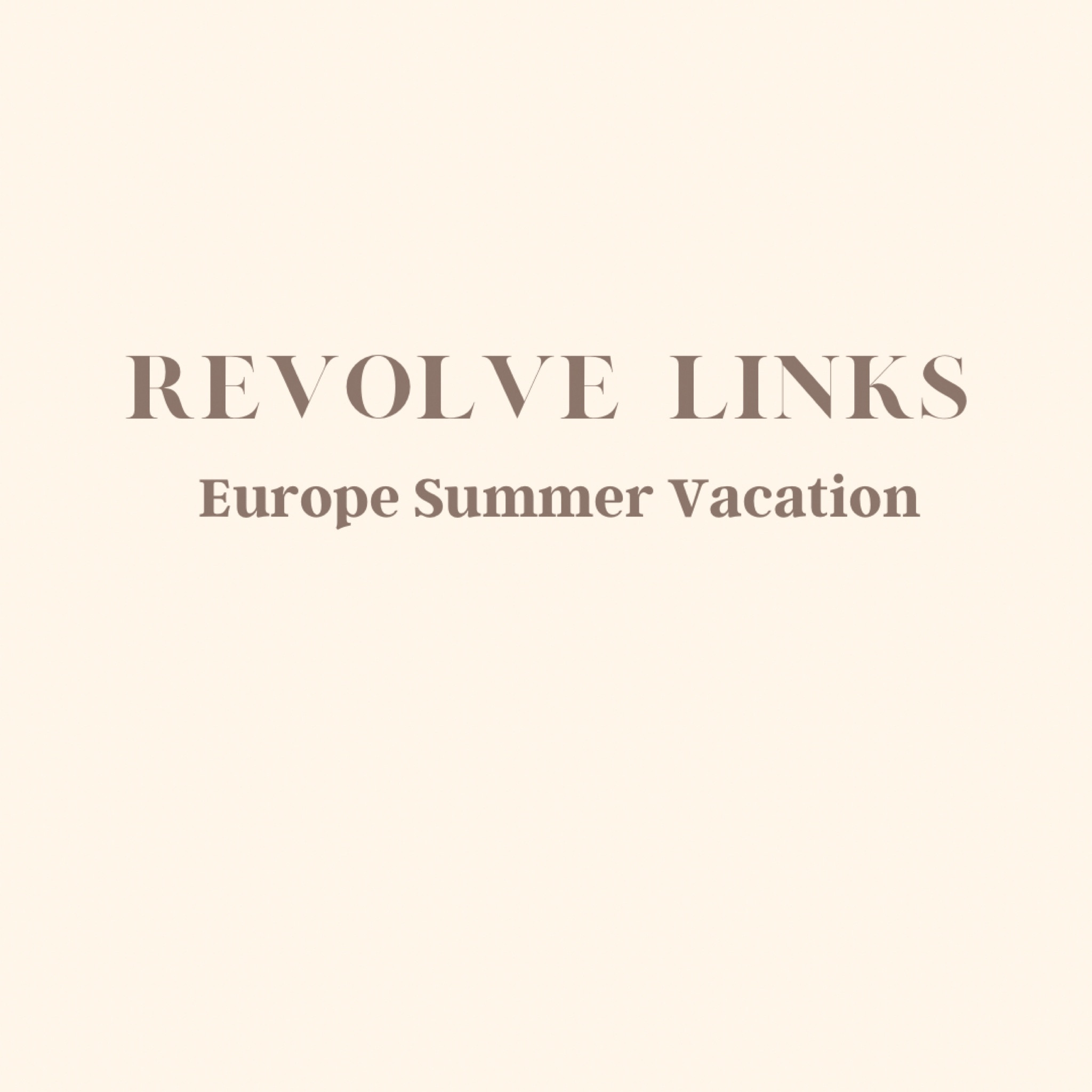 Revolve favorites for vacation part 2

#LTKunder100 #LTKtravel #LTKeurope