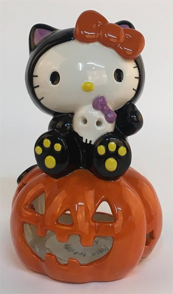 Blue Sky Clayworks Hello Kitty Halloween Tealight Holder, 6.75-inch Height, Tabletop Decoration | Amazon (US)
