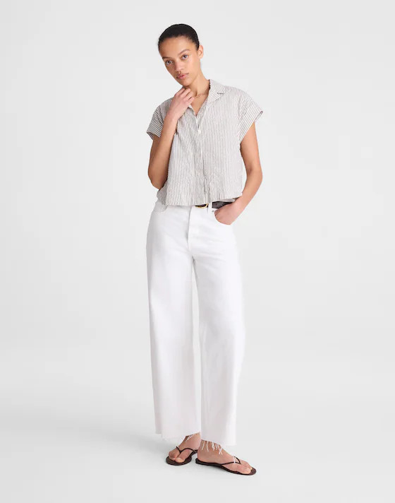 Notch-Collar Popover Shirt in Seersucker | Madewell