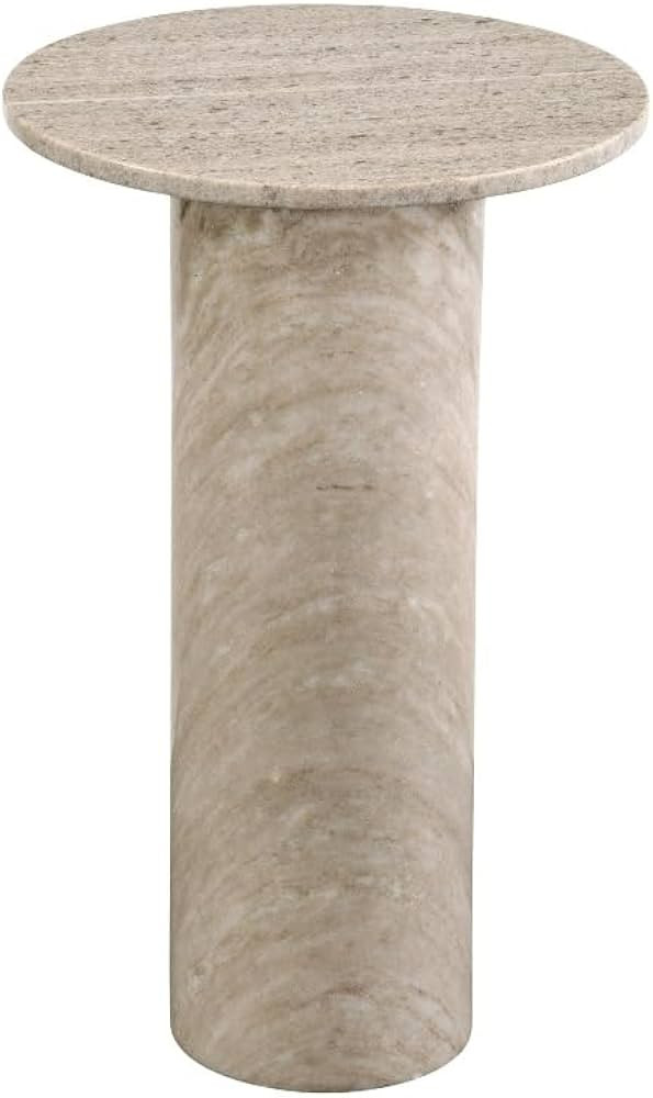 Bassett Mirror Claude Accent Table in Gray Marble | Amazon (US)