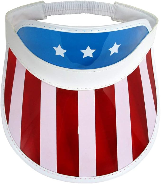 Clear Colored Plastic Sun Visor Tennis Beach Bingo Vegas Dealer Golf Casino Hat | Amazon (US)