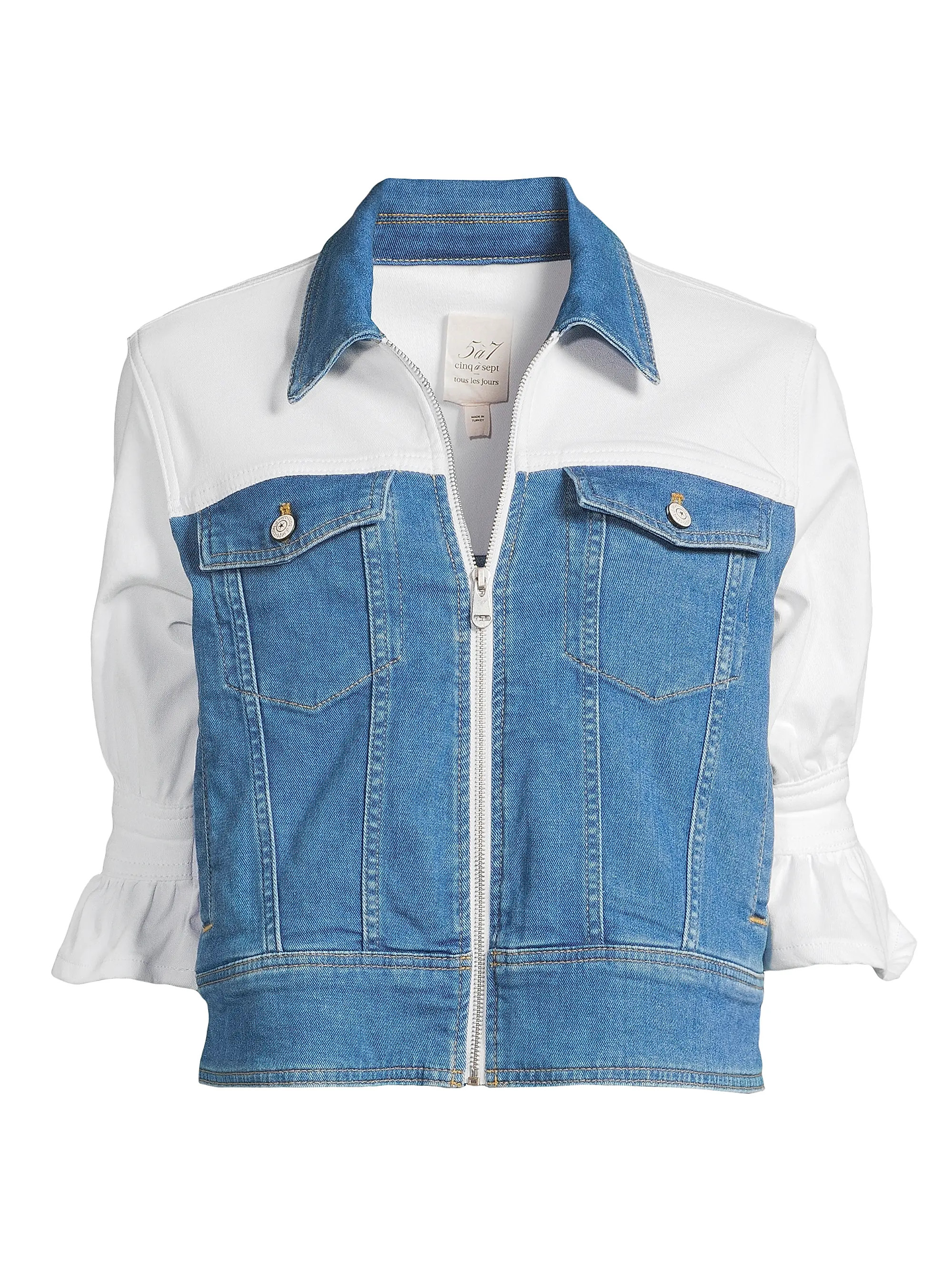 Cinq à Sept Hana Stretch-Cotton Denim Jacket | Saks Fifth Avenue | Saks Fifth Avenue