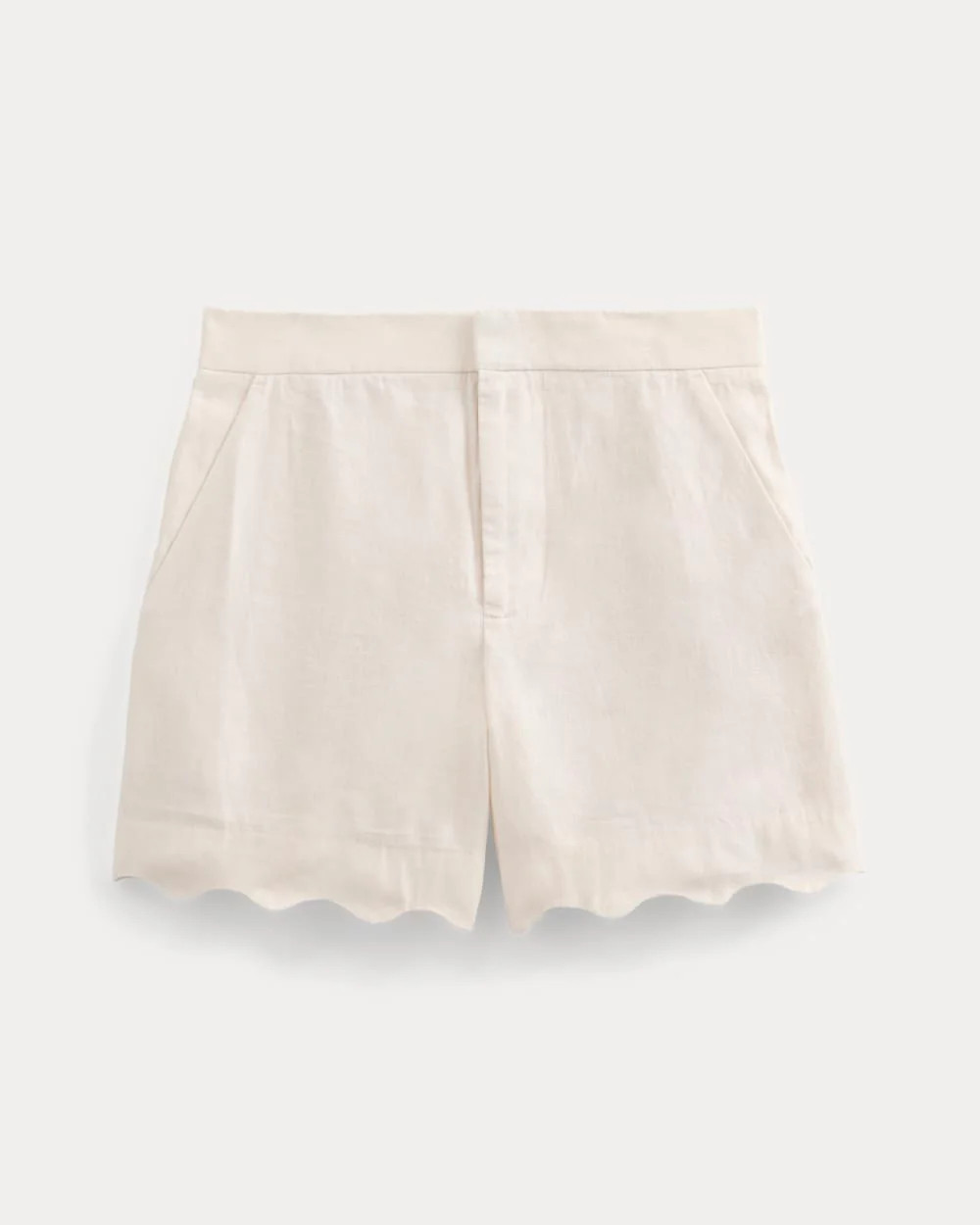 Scalloped Edge Short in Linen | Bone | Everlane