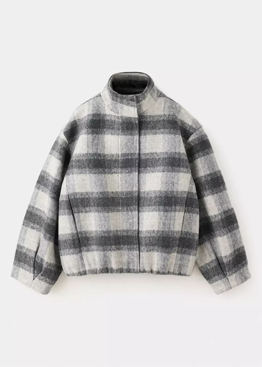 Checked wool plaid bomber jacket | Mango (US/MX/AU)