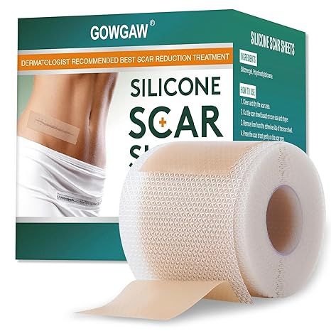 Medical Grade Silicone Scar Sheets, Silicone Scar Tape (1.6”x 60” Roll-1.5M), Professional Sc... | Amazon (US)