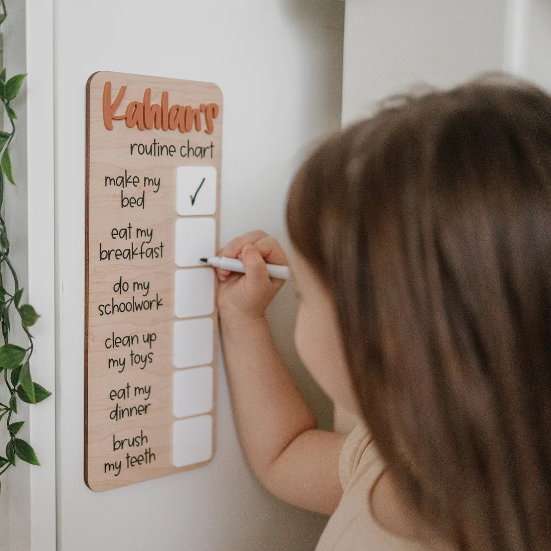 Personalized Chore Chart Custom Routine Chart Dry Erase - Etsy | Etsy (US)