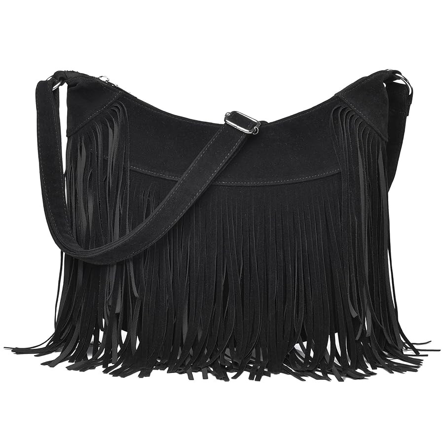 Fringe Hobo Bags for Women Vintage Suede Crossbody Bag Hippie Western Cowgirl Purses Tassel Shoul... | Amazon (CA)