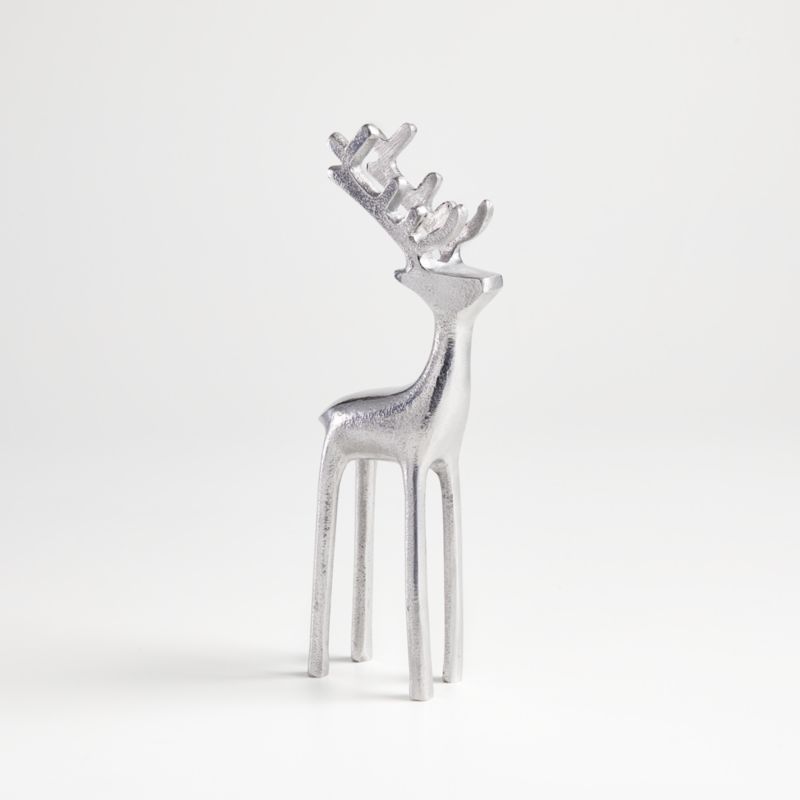 9" Silver Reindeer + Reviews | Crate and Barrel | Crate & Barrel