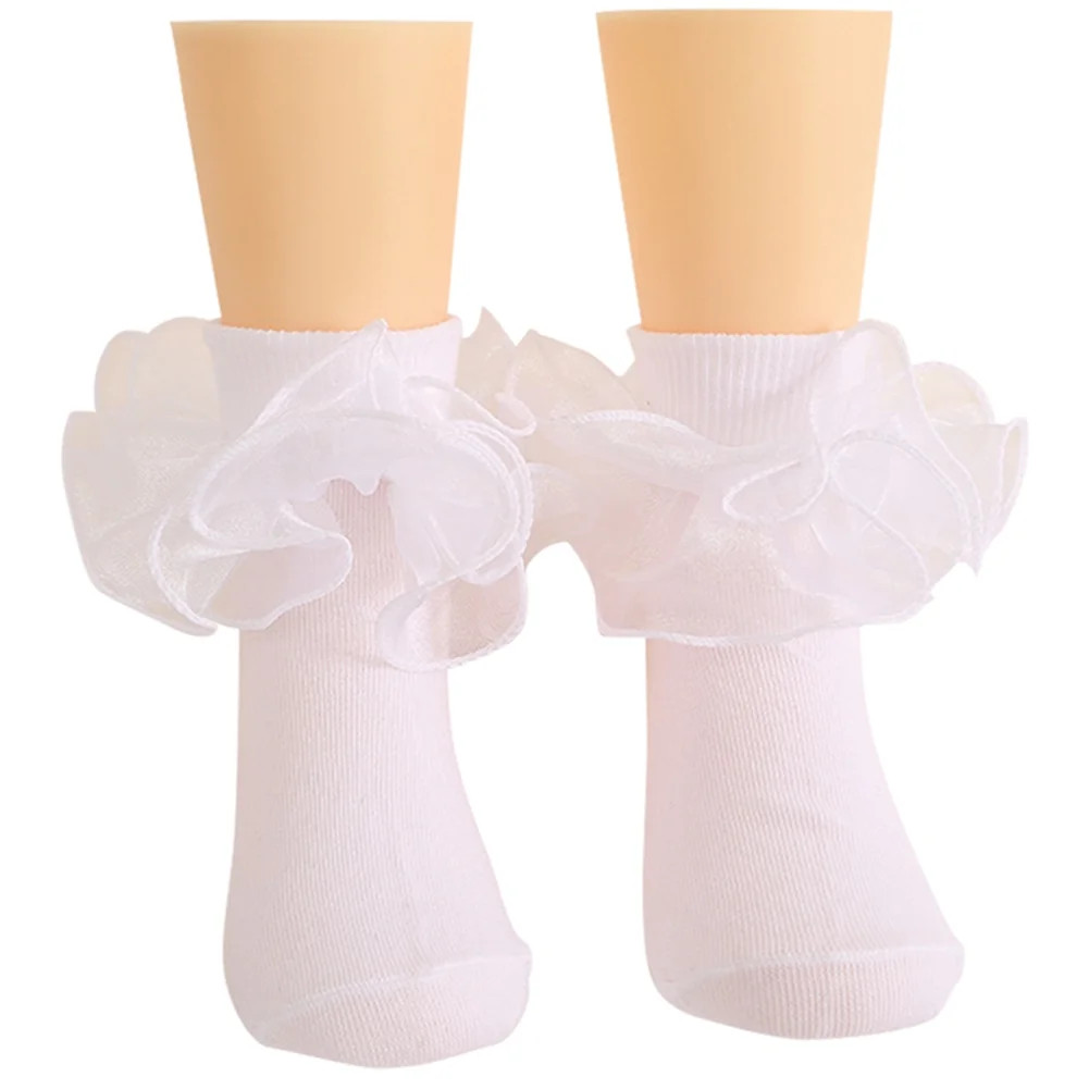 Ruffle Ankle Socks Lace Frilly Socks Fashion Women Girls Princess Socks | Walmart (US)