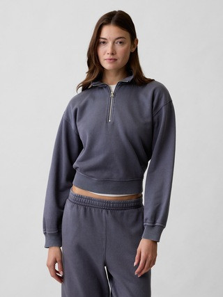 Oversized Fleece Half-Zip Sweatshirt | Gap Factory