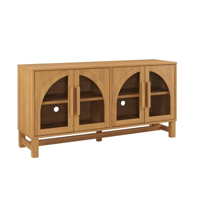 Better Homes & Gardens Juliet Arc TV Stand for TVs up to 65",  Light Honey Finish | Walmart (US)