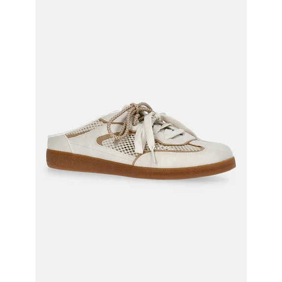 Time and Tru Women's Lace Up Mesh Mule Sneakers | Walmart (US)