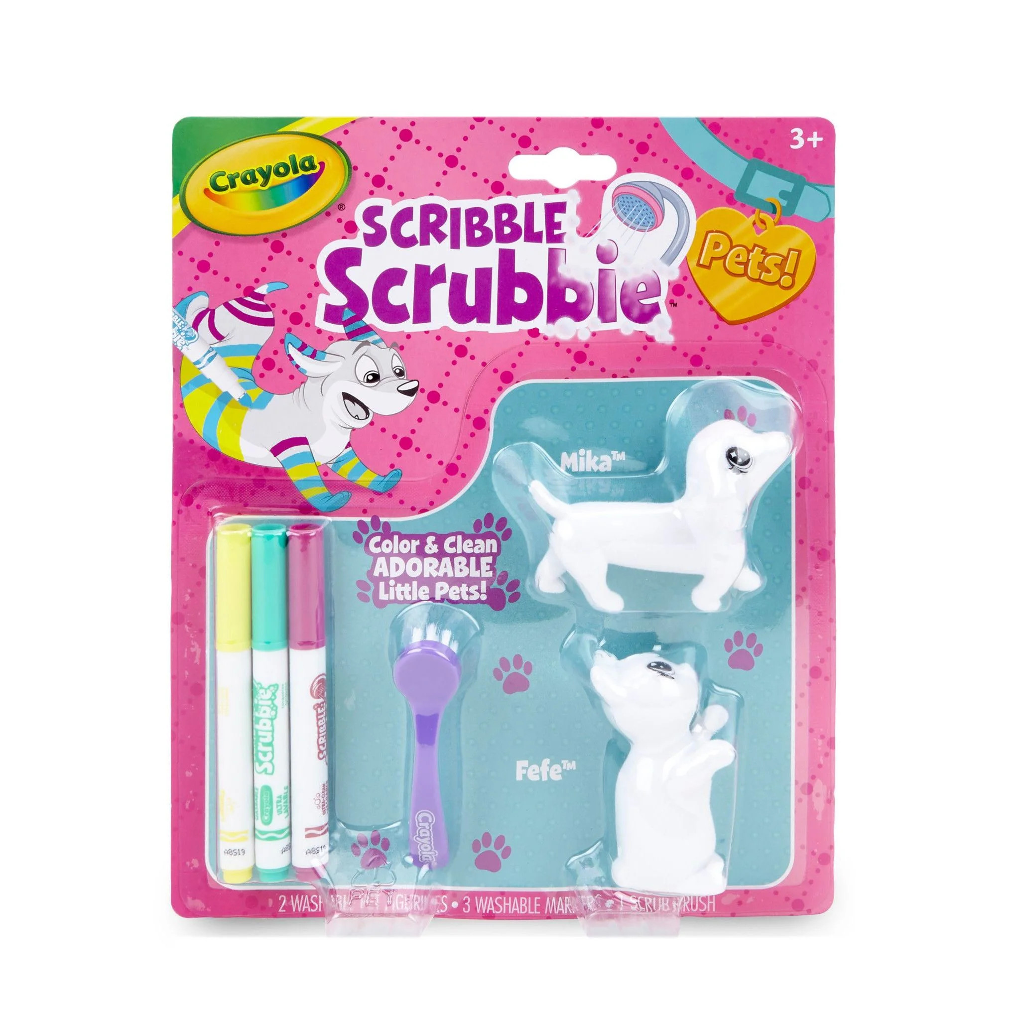 Crayola Scribble Scrubbie Pets 2-Pack, Toys, School Supplies, Kids Playset Child Ages 3+ - Walmar... | Walmart (US)