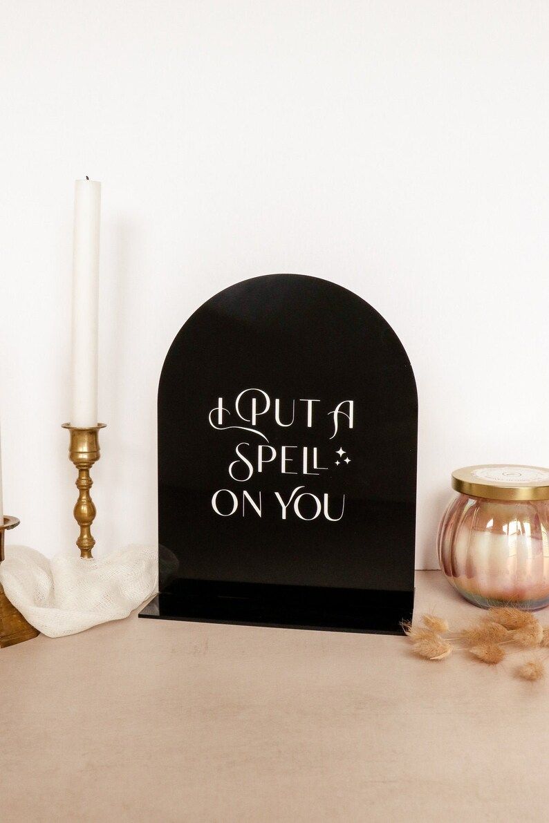 Modern Halloween Sign, I Put a Spell On You, Modern Halloween Decor, Halloween Decor Boho, Hocus ... | Etsy (US)