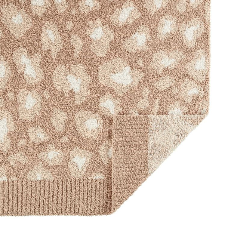 Better Homes & Gardens Cozy Knit Throw, 50"x72", Tan Animal Print | Walmart (US)