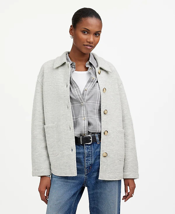 Boiled Wool Sweater Shirt Jacket | Madewell | Madewell