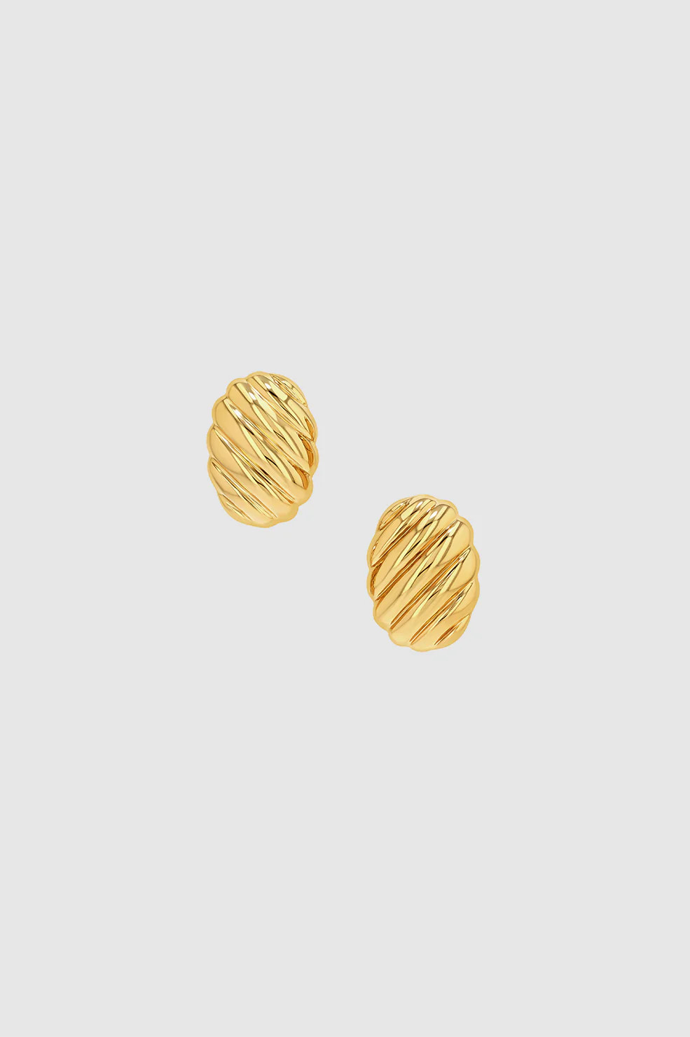 Ribbed Oval Earrings | Anine Bing