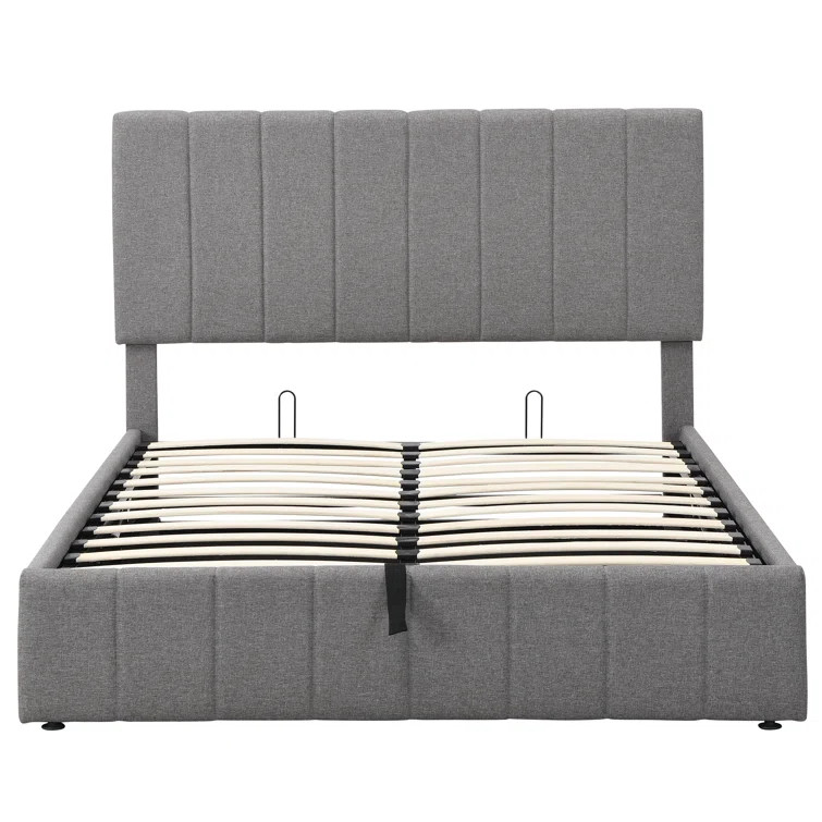 Upholstered Platform Bed With A Hydraulic Storage System | Wayfair North America