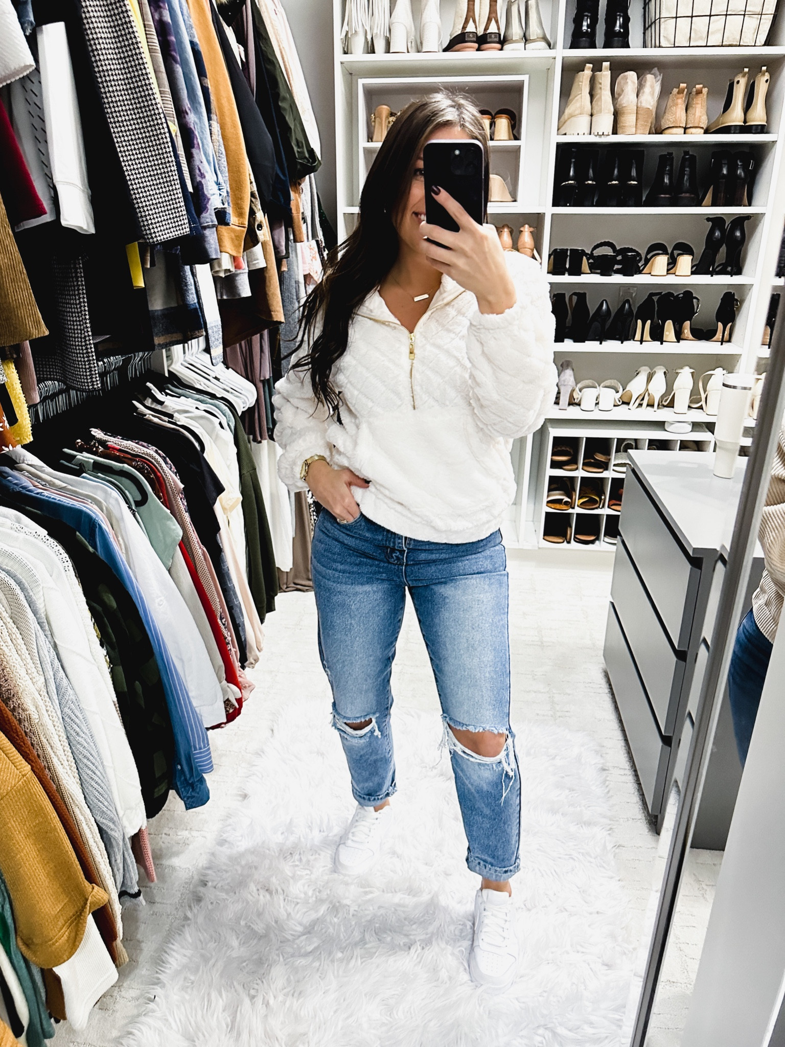 Sized up two sizes to a medium for a nice relaxed fit 🤍🫶🏼

#LTKunder50 #LTKshoecrush #LTKunder100