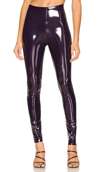 Faux Patent Leather Leggings in Aubergine | Revolve Clothing (Global)