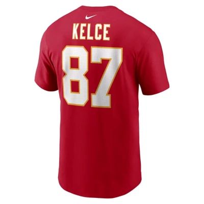 Nike Kansas City Chiefs Travis Kelce #87 Team Name & Number T-Shirt | Scheels