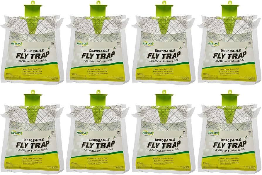 RESCUE! Outdoor Disposable Fly Trap \u2013 Hanging Fly Catcher with Attractant Bait, Fly Bag for ... | Amazon (US)