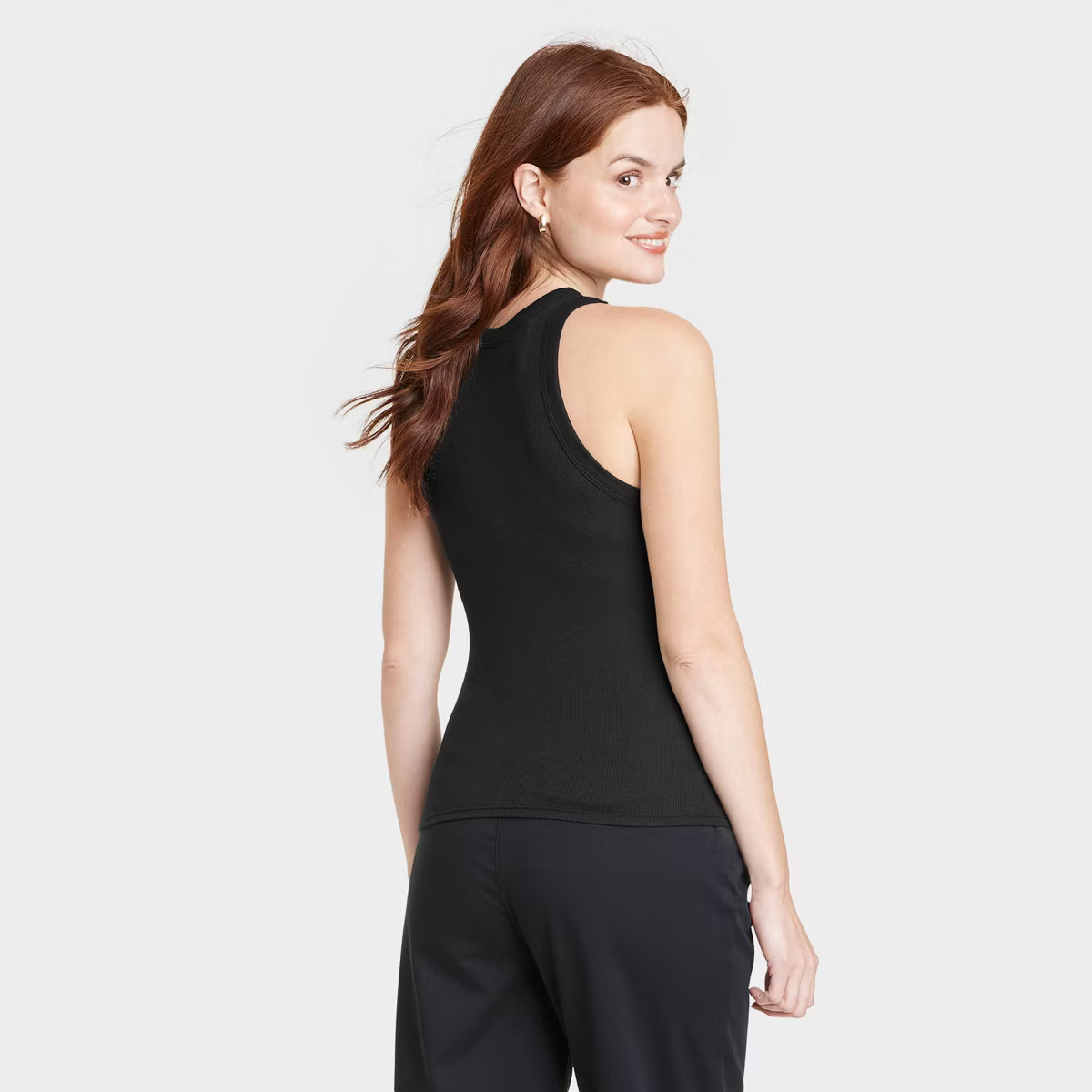 Women's Slim Fit Ribbed High Neck Tank Top - A New Day™ | Target