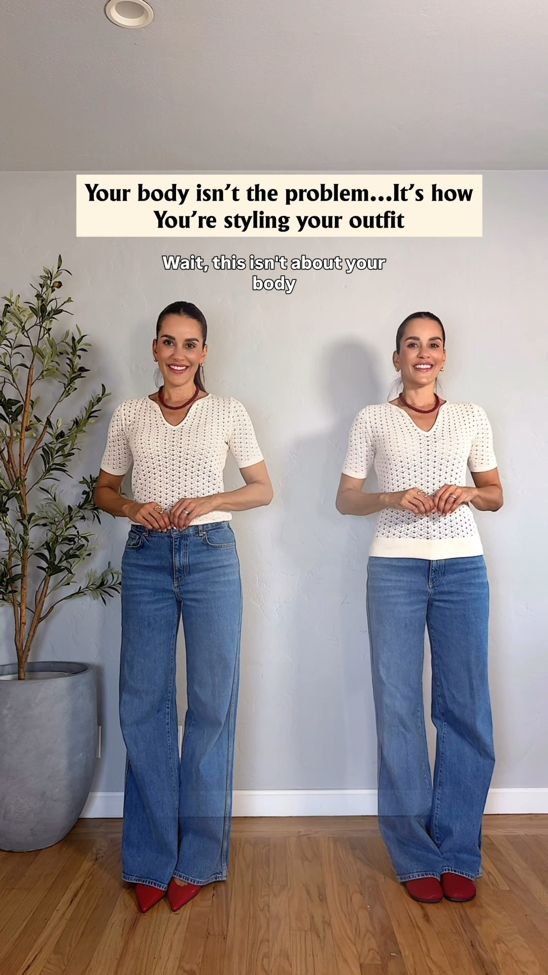 An outfit you’ll wear on repeat 🤍
Simple knit + the right jeans = instantly more polished.Easy, flattering, and effortless.

wide leg jeans outfit / flattering jeans women / casual chic outfit ideas / everyday outfit formula / simple outfit polished look / over 40 style casual / how to style jeans women / effortless outfits women / minimal chic style / easy outfits to repeat

#LTKOver40 #LTKootd #LTKMothersDay