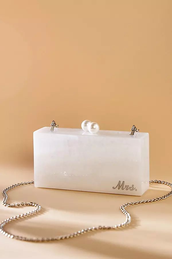 Rae of Light Mrs. Acrylic Clutch By Rae of Light in White | Anthropologie (US)