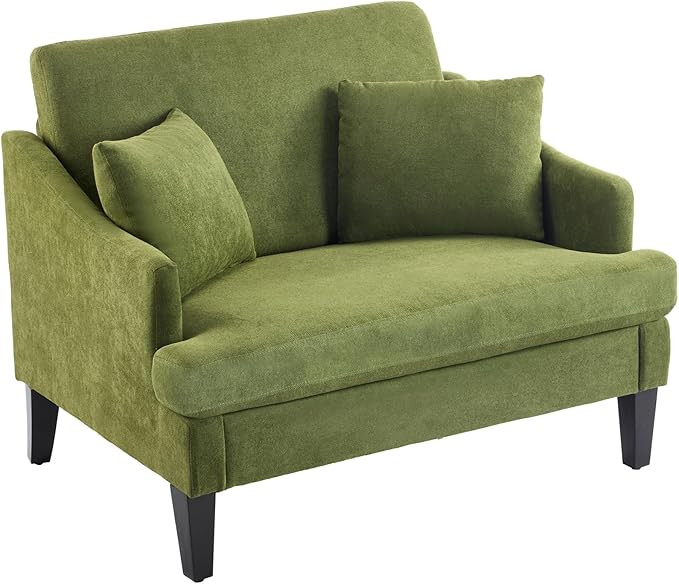 Bezseller 34" Oversized Accent Chair, Comfy Living Room Chair with 2 Pillows, Upholstered Mid Cen... | Amazon (US)