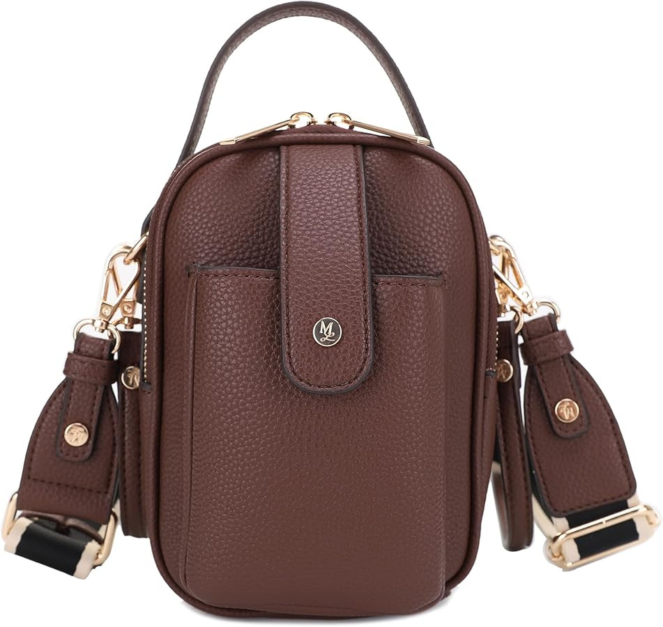 Mali+Lili Gail Vegan Leather Multi Compartment Crossbody Bag | Amazon (US)