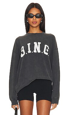 ANINE BING Tyler Bing Sweatshirt in Washed Black from Revolve.com | Revolve Clothing (Global)