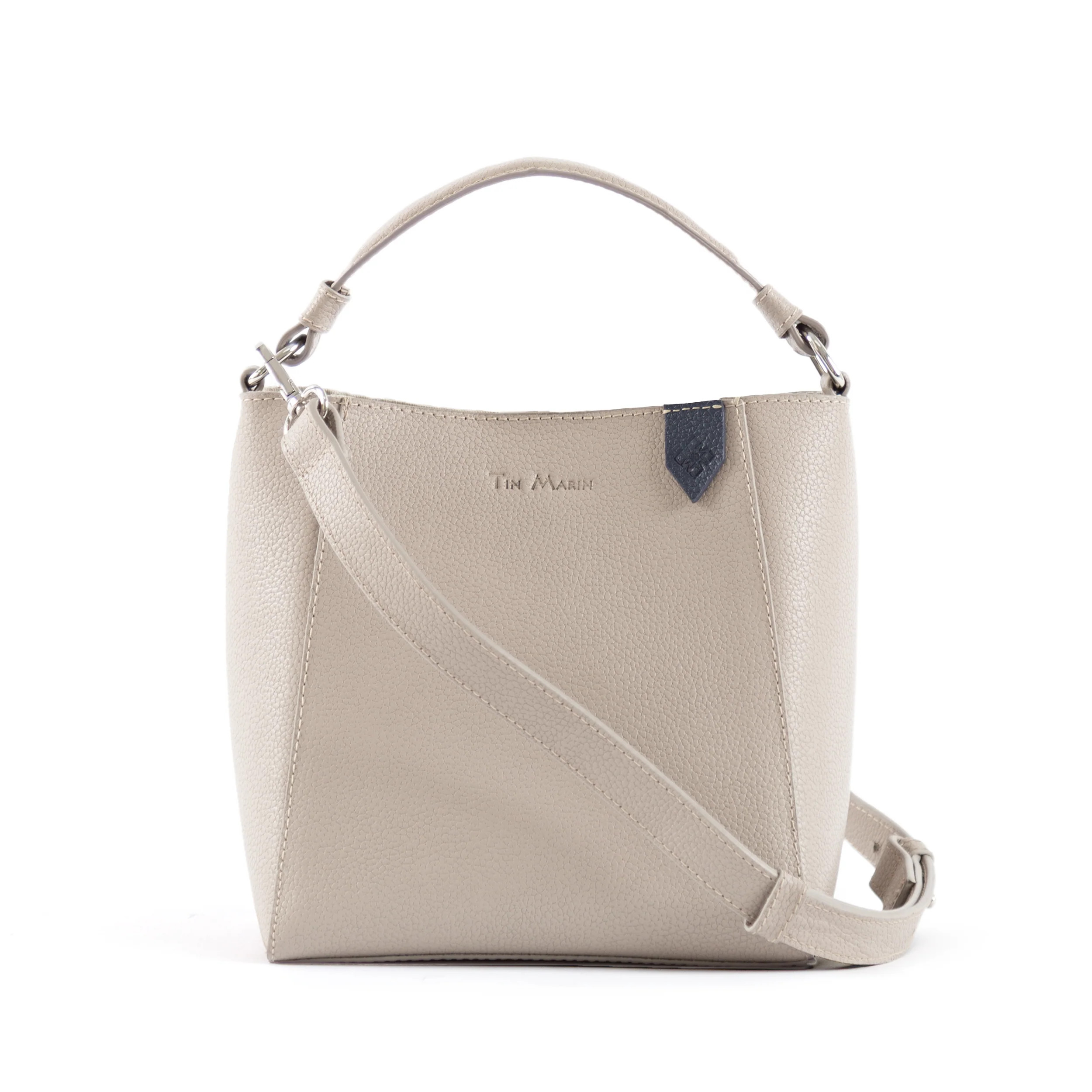 Yaya Leather Bucket Bag - Gray | Tin Marin
