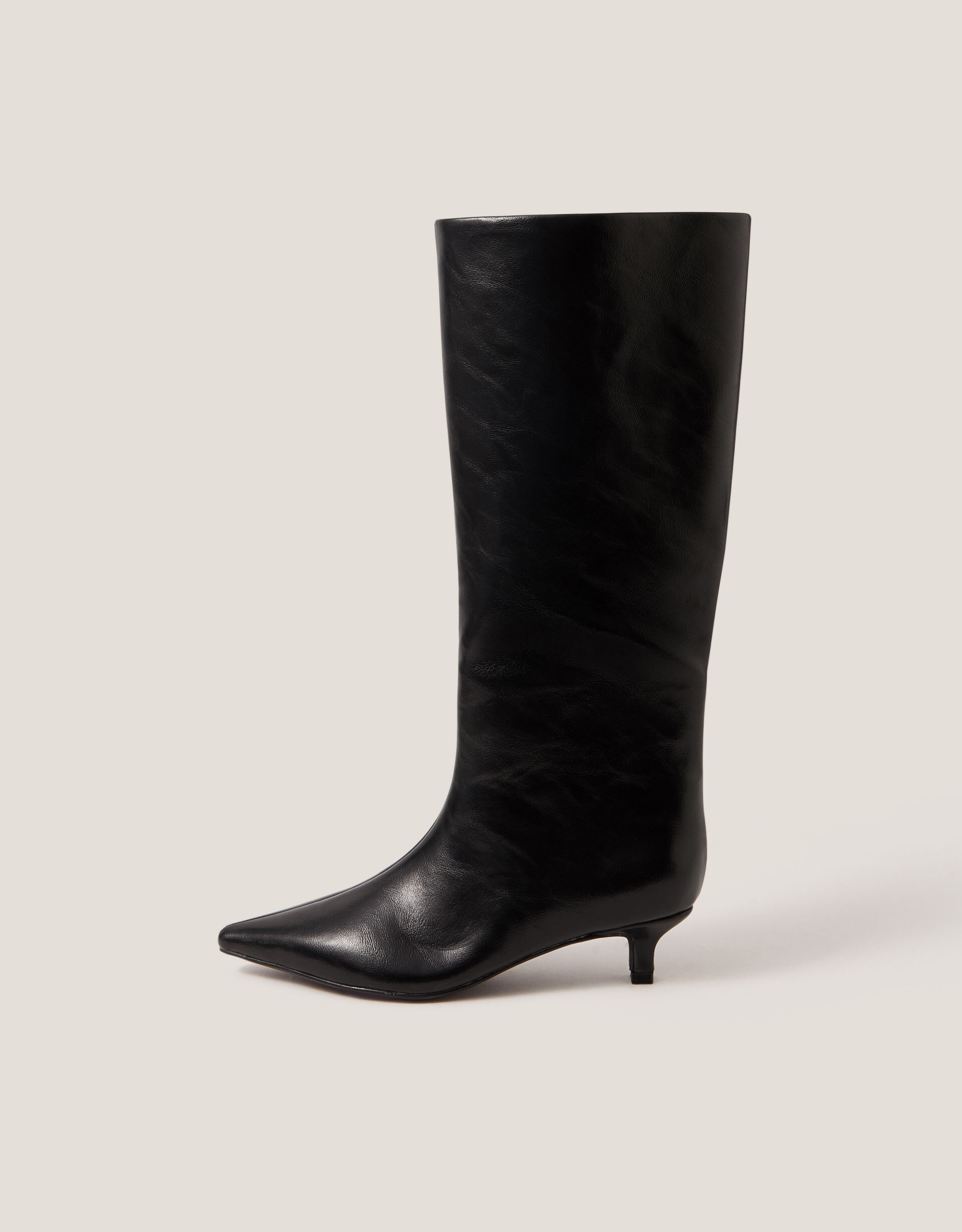 Kate Pointed Kitten Heel Boots Black | Monsoon (UK)