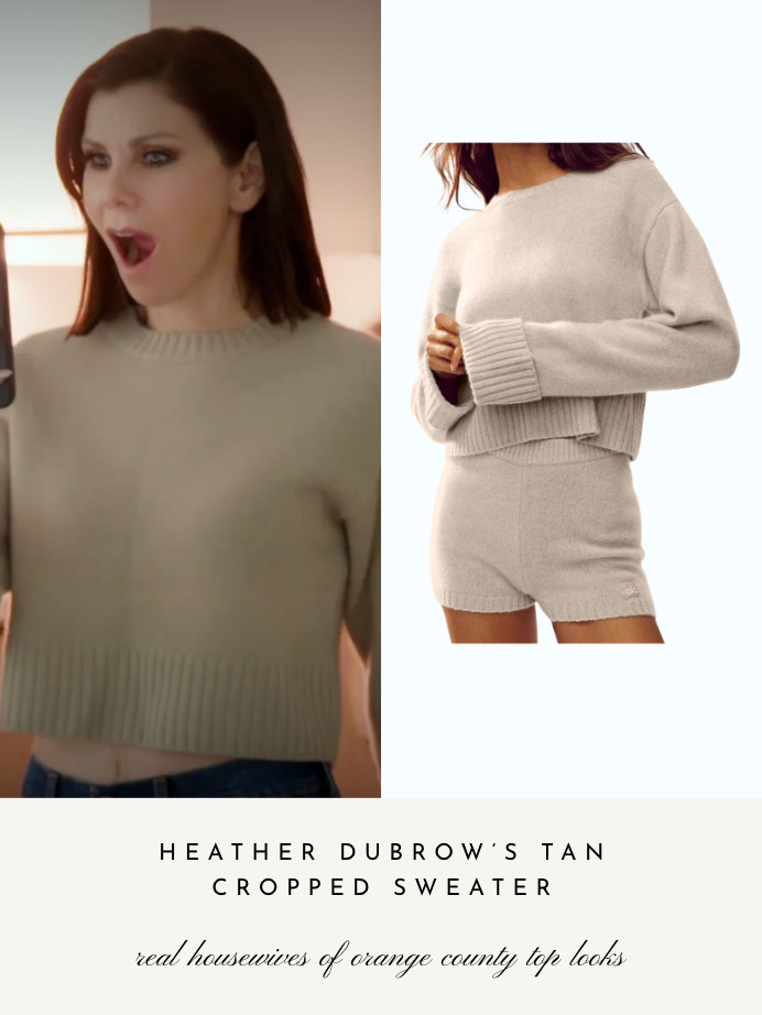 Heather Dubrow's Tan Cropped Sweater 

 