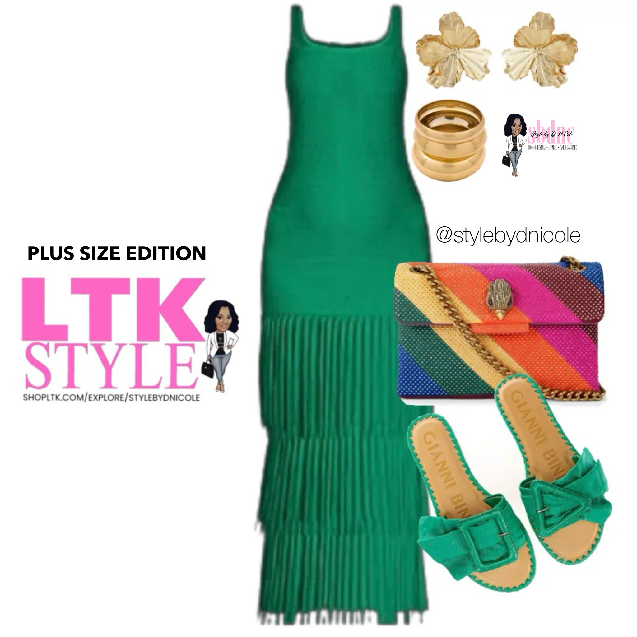 Green represents prosperity! You'll look just like high frequency and money in this look. 

Available in sizes 14-26.

#LTKPlusSize #LTKSeasonal #LTKParties