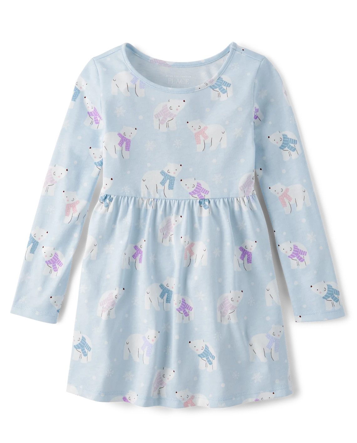 Baby And Toddler Girls Print Babydoll Dress - blue | The Children's Place